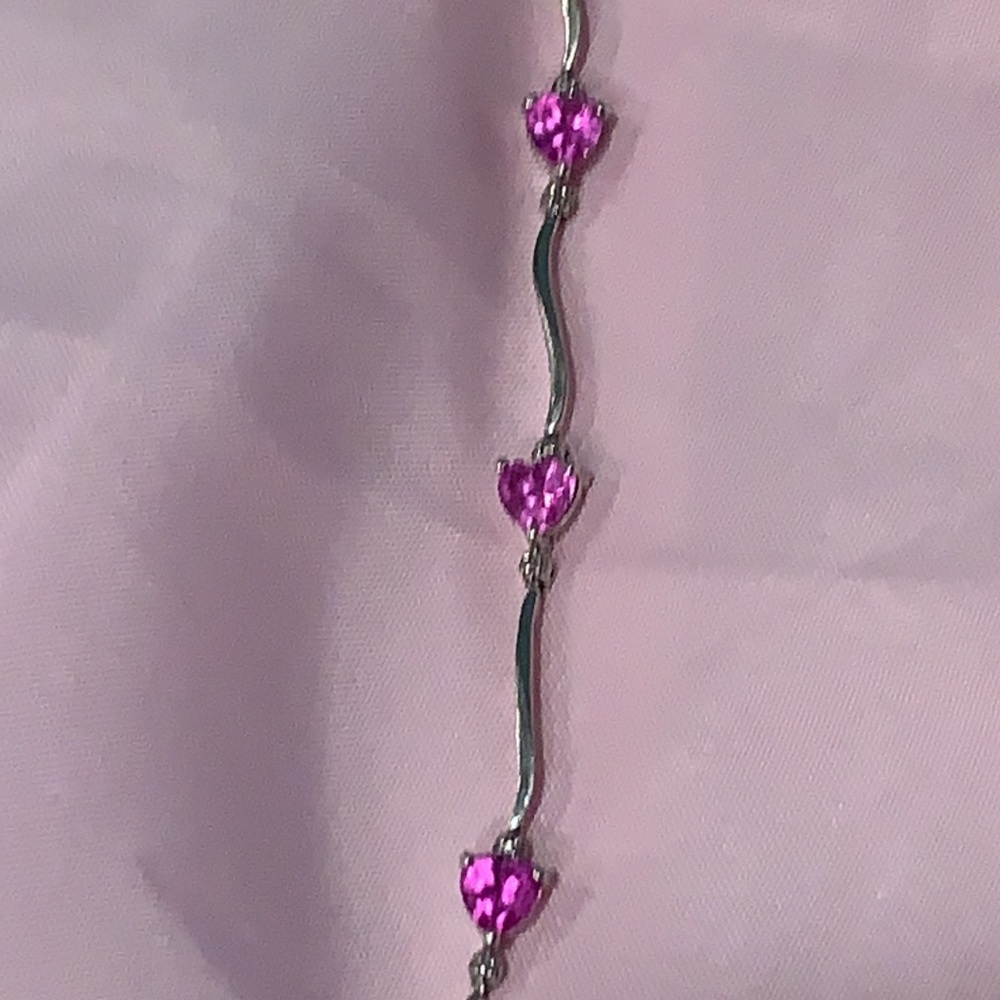 STERLING & GEM STYLE NEW ACCENT BRACELET TW=4.6g - Picture 4 of 7